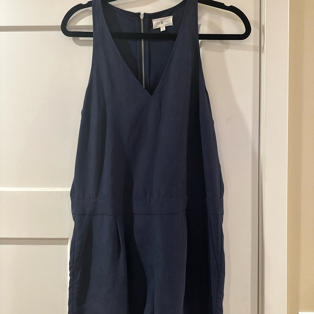 Lou & Grey Navy Blue Sleeveless Romper